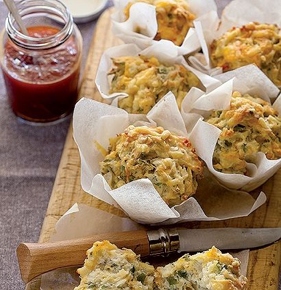 Τέλεια αλμυρά muffins με σπανάκι και τυρί σε 3 κινήσεις