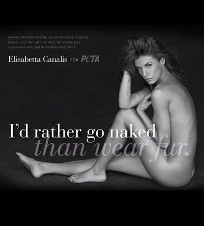 H Elisabetta Canalis γδύνεται για την Peta