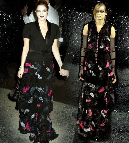 Drew Barrymore: κεντημένα φτερά σε μια κομψή εμφάνιση