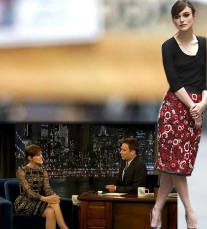 Keira Knightley: κομψότατη και στις τηλεοπτικές της εμφανίσεις