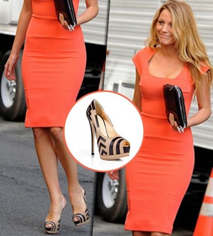 Blake Lively: με υπέροχα ψηλοτάκουνα στα γυρίσματα του Gossip Girl