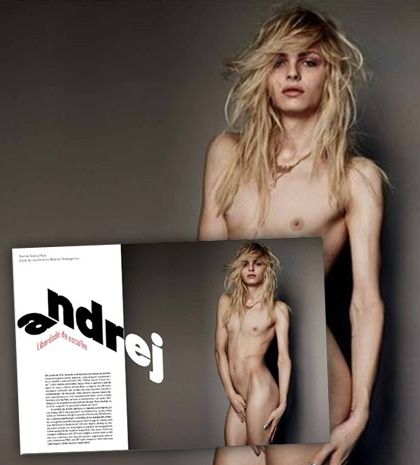 Andrej Pejic: σχεδόν ολόγυμνος στις σελίδες της βραζιλιάνικης Vogue