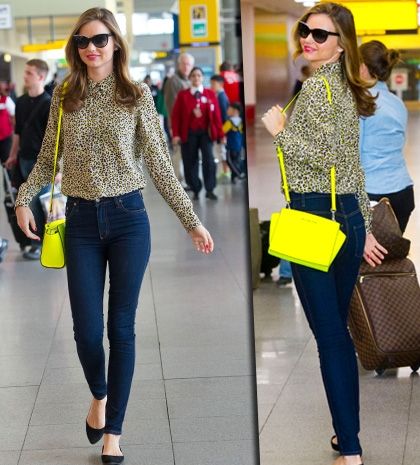 Miranda Kerr: με κίτρινη φλούο Michael Kors τσάντα