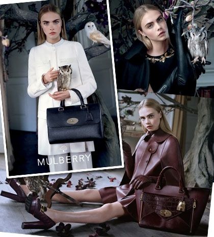 Η Cara και οι φτερωτοί της φίλοι στην Mulberry