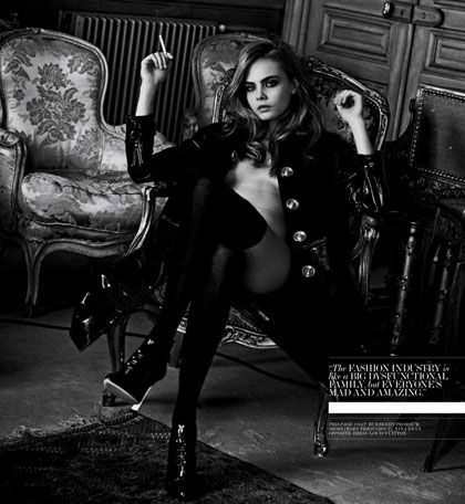 H Cara Delevingne ποζάρει γυμνή σε αισθητική film noir