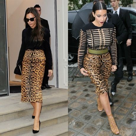 Victoria Beckham vs Kim Kardashian: Ποια φόρεσε καλύτερα τη λεοπάρ φούστα;