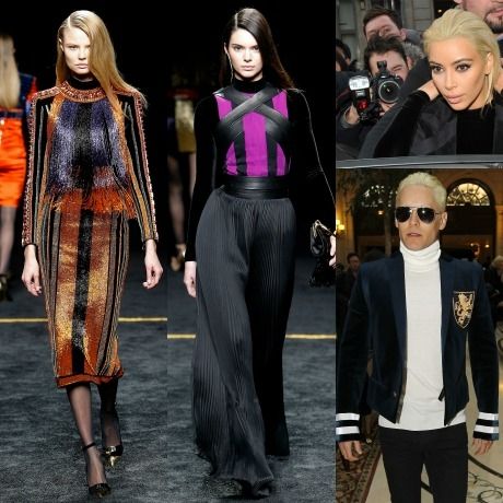 Balmain AW15: Πώς οι Kim Kardashian και Jared Leto έκλεψαν την παράσταση στο fashion show