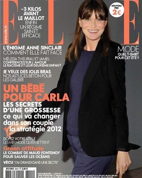 H Carla Bruni έγκυος στο πιο απογοητευτικό εξώφυλλο της καριέρας της