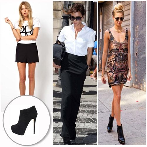 Θέλω να αγοράσω μαύρα ψηλοτάκουνα ankle boots. Μπορείτε να μου προτείνετε εκρηκτικούς συνδυασμούς;