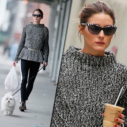 Olivia Palermo: κομψή με πουλόβερ και skinny παντελόνι στη Νέα Υόρκη