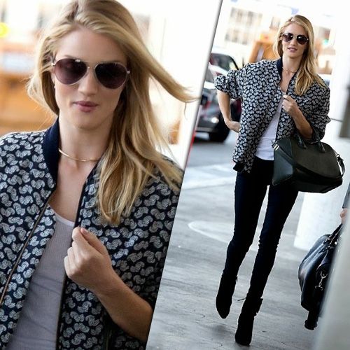 Rosie Huntington-Whiteley: με Stella McCartney print στο αεροδρόμιο