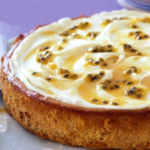Cheesecake με passion fruit και μέλι