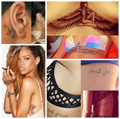 Δείτε όλα τα τατουάζ της Rihanna!