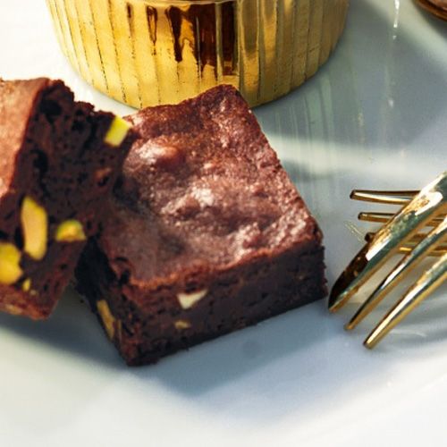 Brownies σοκολάτας με φιστίκια Αιγίνης