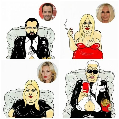 O Palombo σκιτσάρει θεόχοντρα, τα πιο διάσημα fashion icons (φωτό)