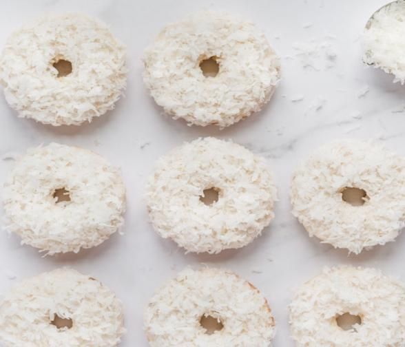 Donuts φούρνου με άρωμα καρύδας