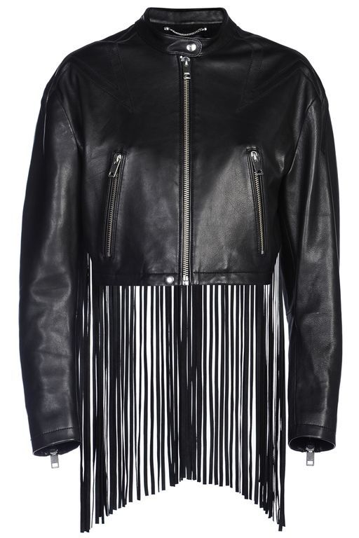 Δερμάτινο jacket με κρόσσια, Diesel.