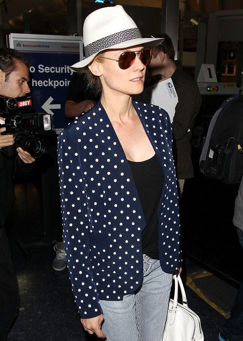 Diane Kruger: casual chic στο αεροδρόμιο
