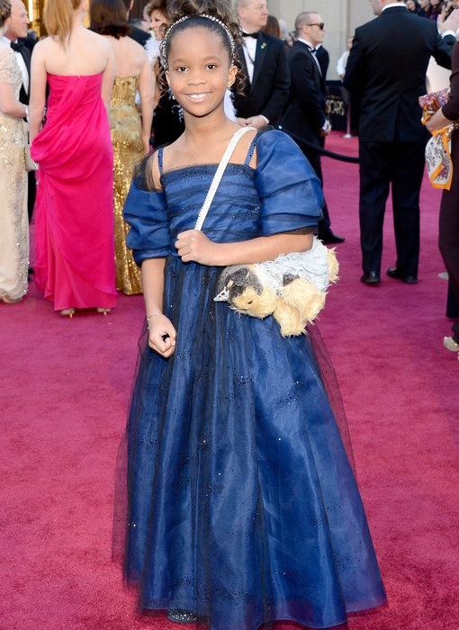 Η Quvenzhané Wallis στην τελετή το ΄2013 για την ταινία «Τα Μυθικά Πλάσματα του Νότου»