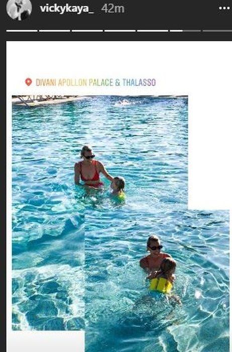Η κόρη της Βίκυς Καγιά μεγάλωσε πολύ! Δες την Μπιάνκα να κάνει μπάνιο στην πισίνα