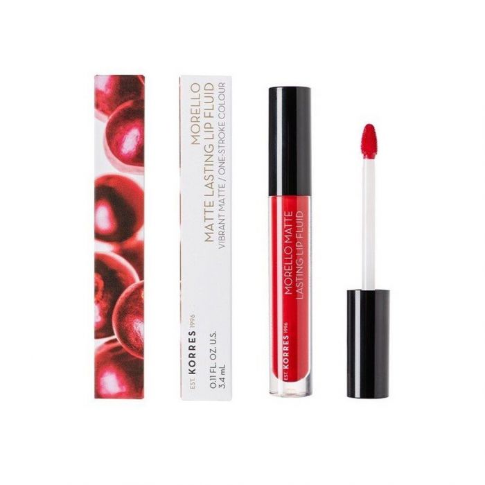Το κραγιόν που μοιάζει με lip gloss αλλά χαρίζει τέλεια ματ αποτέλεσμα. ΚΟΡΡΕΣ, MORELLO MATTE LASTING LIP FLUID ΣΤΗΝ ΑΠΟΧΡΩΣΗ RED VELVET