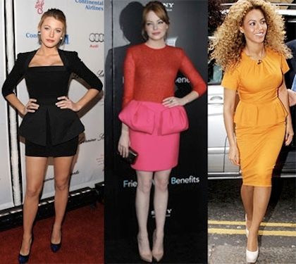 Fashion trend "peplum": ντυθείτε όπως οι διάσημες κυρίες με τον πιο οικονομικό τρόπο