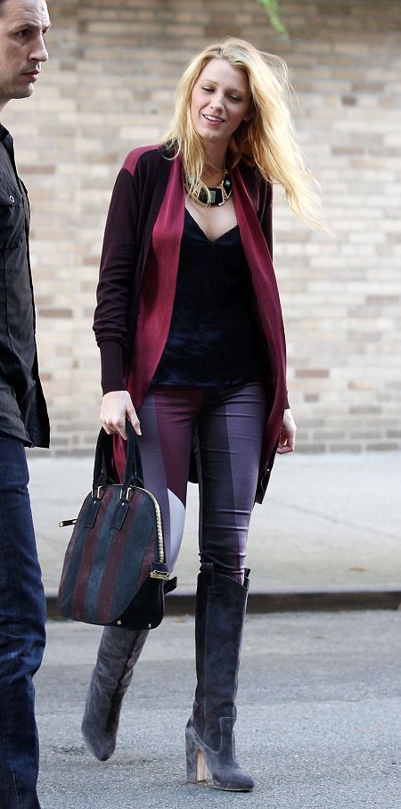 Blake Lively: φθινοπωρινή γεωμετρία στο Gossip Girl