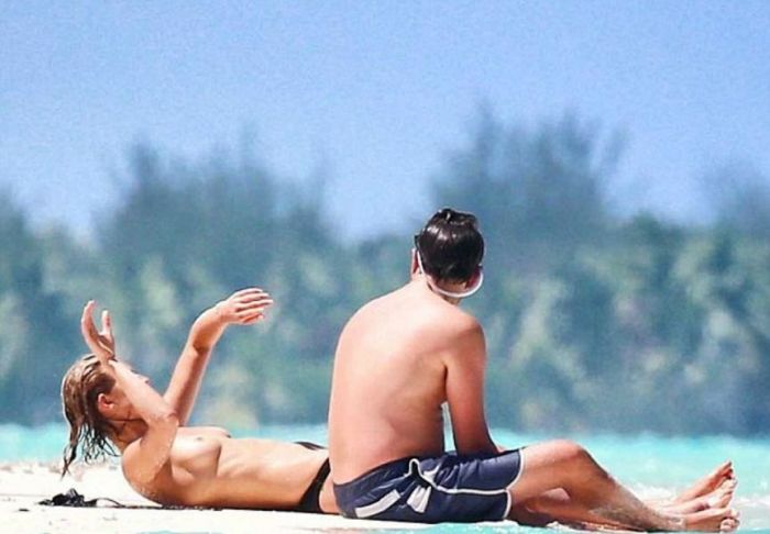 Εδώ υπάρχει έρωτας: Ο Di Caprio με την 21χρονη topless φίλη του στα Bora–Bora (φωτος)