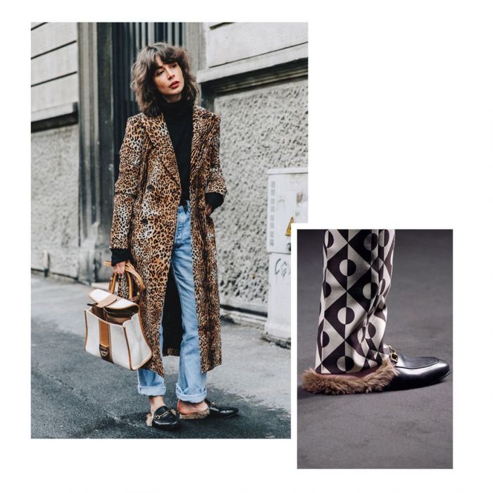 Loafers με γούνα από τον οίκο Gucci