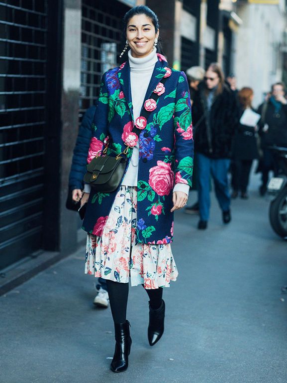 3 floral μοτίβα, μαζί σε ένα look.