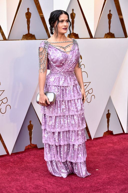 Η Salma Hayek με φόρεμα Gucci