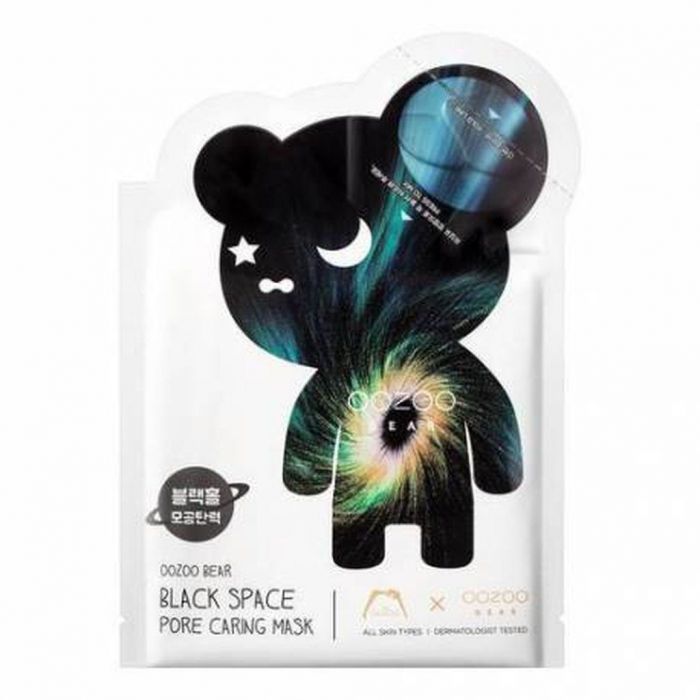 SHEET MASK. Oozoo Bear, Black Space Pore Caring Mask