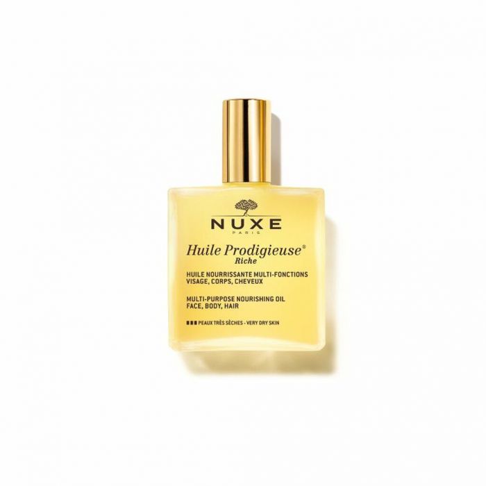 ΣΤΟ ΣΩΜΑ. NUXE, Huile Prodigieuse Rich. Έχει πλούσια μη λιπαρή υφή και είναι εμπλουτισμένο με 7 πολύτιμα φυσικά έλαια. Επίσης, έχει αποδεδειγμένη αντιοξειδωτική δράση και δράση στη μείωση των ραγάδων.