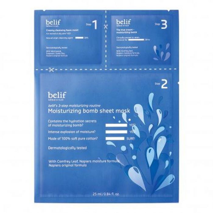 BELIF, MOISTURIZING BOMB SHEET MASK