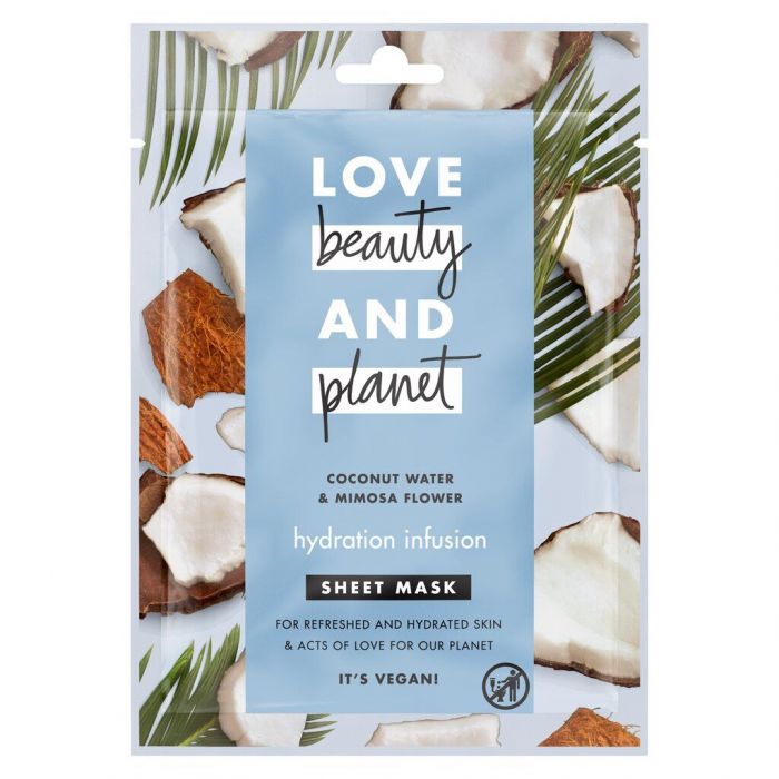 LOVE BEAUTY AND PLANET, COCONUT WATER & MIMOSA FLOWER HYDRATION INFUSION SHEET MASK