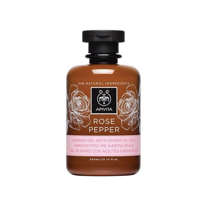 Αφρόλουτρο. APIVITA, ROSE PEPPER SHOWER GEL. Μυρίζει τέλεια, αρωματίζει το δέρμα και καταπολεμά τη χαλάρωση!