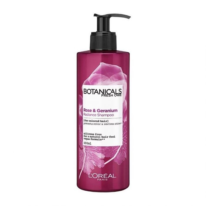 Σαμπουάν. L' OREAL PARIS, BOTANICALS ROSE & GERANIUM SHAMPOO. Αναζωογονεί άμεσα τα βαμμένα μαλλιά και τ ακάνει να λάμπουν από υγεία.