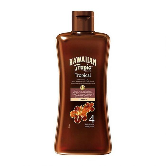 HAWAIIAN TROPIC, TROPICAL TANNING OIL SPF4