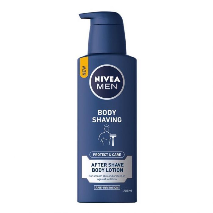 NIVEA, MEN AFTER SHAVE ΓΙΑ ΞΥΡΙΣΜΑ ΣΩΜΑΤΟΣ PROTECT & CARE. Ναι, ναι, ΝΑΙ! Είναι μία κρέμα σώματος για μετά το ξύρισμα που μπορεί να είναι αντρική αλλά τη λατρεύουμε γιατί είναι διπλά αποτελεσματική και έχει σχεδιαστεί για να αποτρέπει τους ερεθισμούς σε π