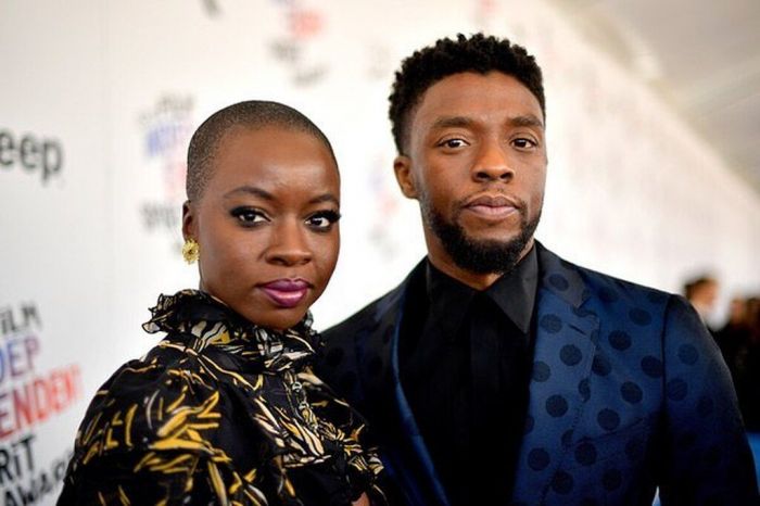 Με τη συμπρωταγωνίστριά του στο Black Panther Danai Gurira.