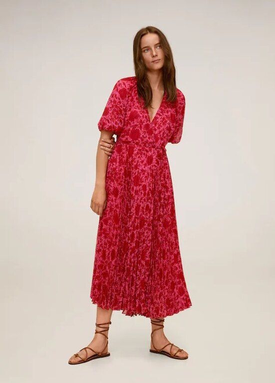 Floral φόρεμα, Μango, https://shop.mango.com