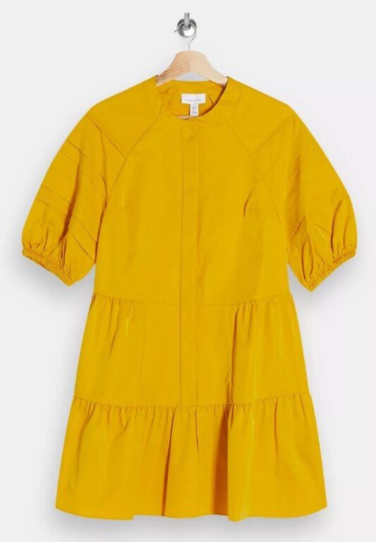 Mουσταρδί, mini φόρεμα, Topshop, https://eu.topshop.com