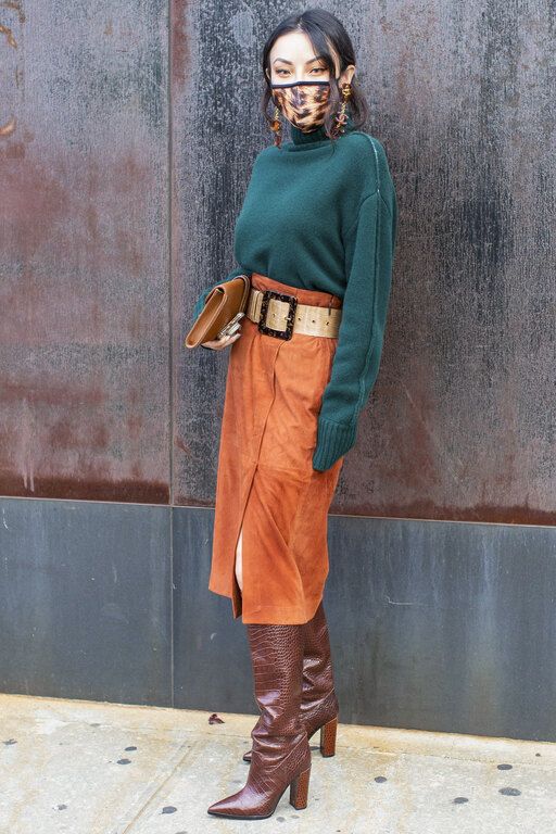 20 street style looks με πρωταγωνιστή τη μάσκα προσώπου μας δείχνει τη νέα όψη της μόδας