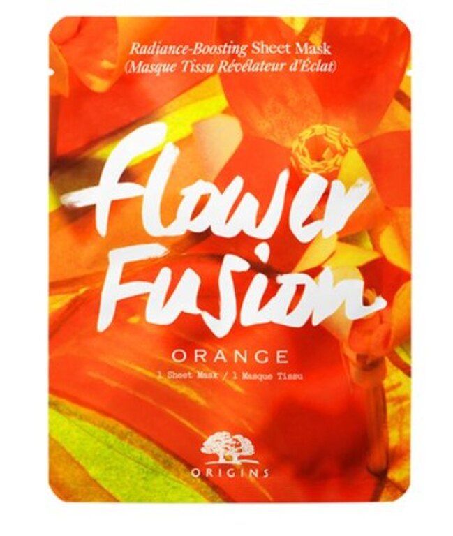 ORIGINS, FLOWER FUSHION SHEET MASK ORANGE: Μάσκα για άμεση καταπολέμηση της θαμπής όψης, που χαρίζει ζωντάνια στην επιδερμίδα.