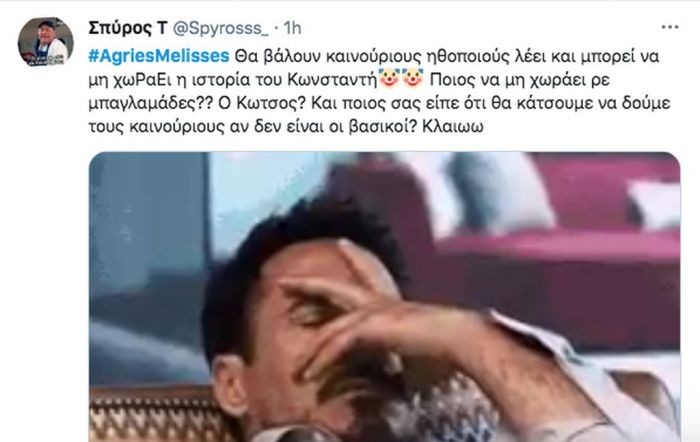 Άγριες Μέλισσες: «Απών» ο Κωνσταντής στον 3ο κύκλο και το Twitter είναι έξαλλο (pics)