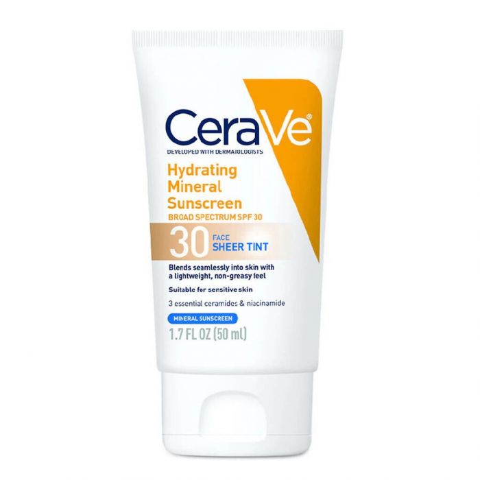 CERAVE, HYDRATING SUNSCREEN FACE SHEER TINT SPF 30