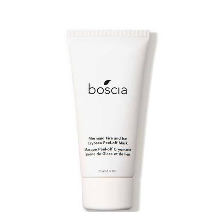 BOSCIA, MERMAID FIRE & ICE CRYOSEA PEEL-OFF MASK. Μάσκα απολέπισης που διεγείρει την κυκλοφορία, συσφίγγει, τονώνει και αναπληρώνει τον όγκο της επιδερμίδας χάρη στο θαλασσινό αλάτι και την κόκκινη άλγη.
