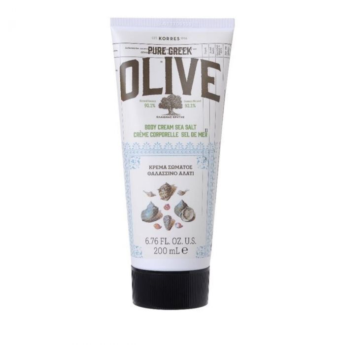 KORRES, PURE GREEK OLIVE BODY CREAM SEA SALT. Ενυδατική κρέμα σώματος με εξαιρετικό παρθένο ελαιόλαδο και νότες αρώματος θαλασσινού αλατιού.