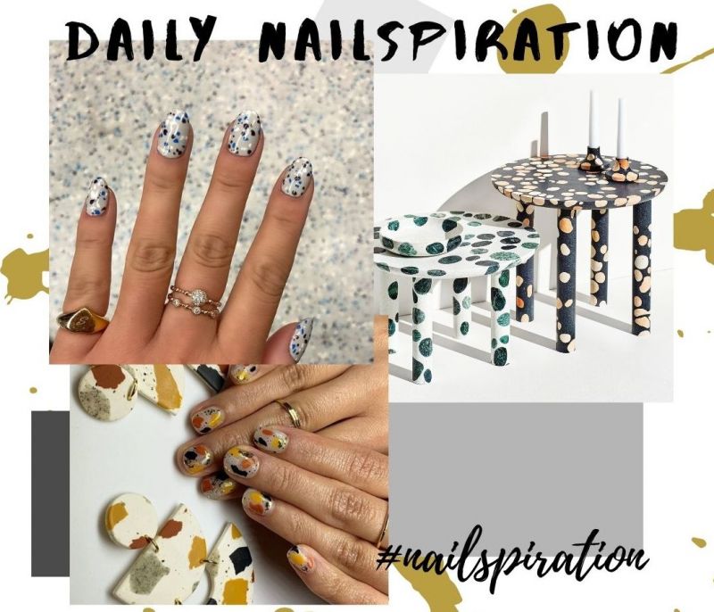 Το πιο εύκολο nail art μοιάζει με μωσαϊκό και ονομάζεται #TerrazzoNailArt