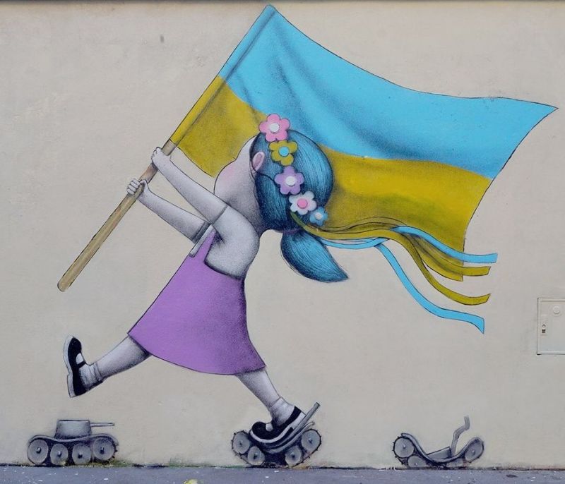 Street artists δημιουργούν καθηλωτικές τοιχογραφίες για να υποστηρίξουν την Ουκρανία
